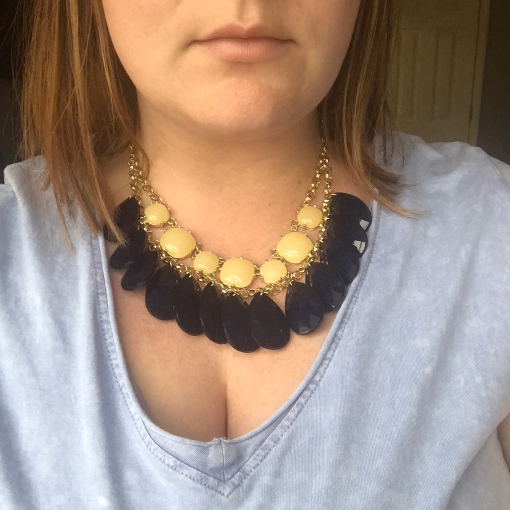 Navy & Ivory Statement Necklace